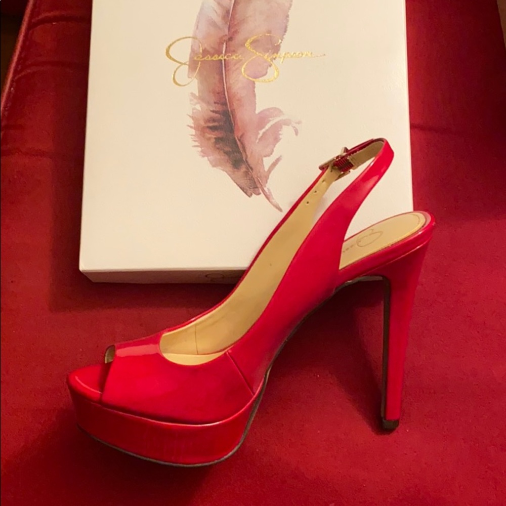 Jessica Simpson Red Muse 4 inch heels